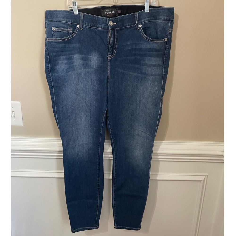 Torrid Premium Bombshell Skinny Jeans 22R Elastic Waist Stretch Non Distressed